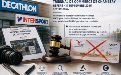Chèques-vacances ANCV et concurrence déloyale : la preuve par détective privé validée en référé