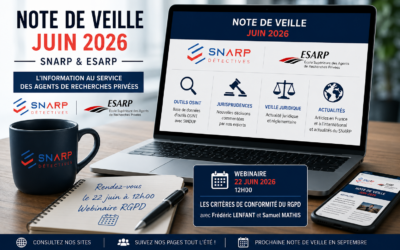La note de veille de juin 2026 est disponible pour les adhérents du SNARP